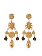 Matchesfashion.com Dolce & Gabbana - Charm Drop Clip Earrings - Womens - Gold