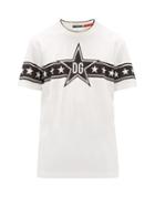 Matchesfashion.com Dolce & Gabbana - Logo-print Cotton T-shirt - Mens - White Black
