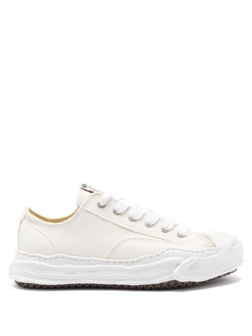 Matchesfashion.com Mihara Yasuhiro - Og Sole Canvas Low-top Trainers - Mens - White