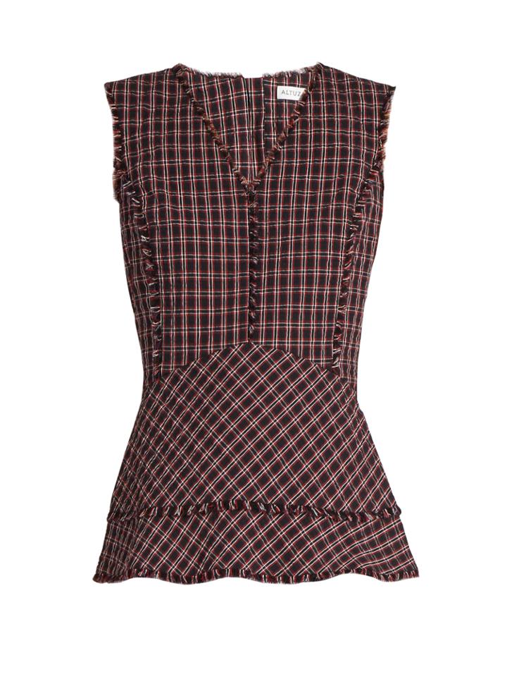Altuzarra Ozark Checked Top