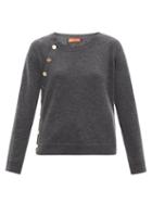 Ladies Rtw Altuzarra - Minamoto Buttoned Cashmere Sweater - Womens - Grey
