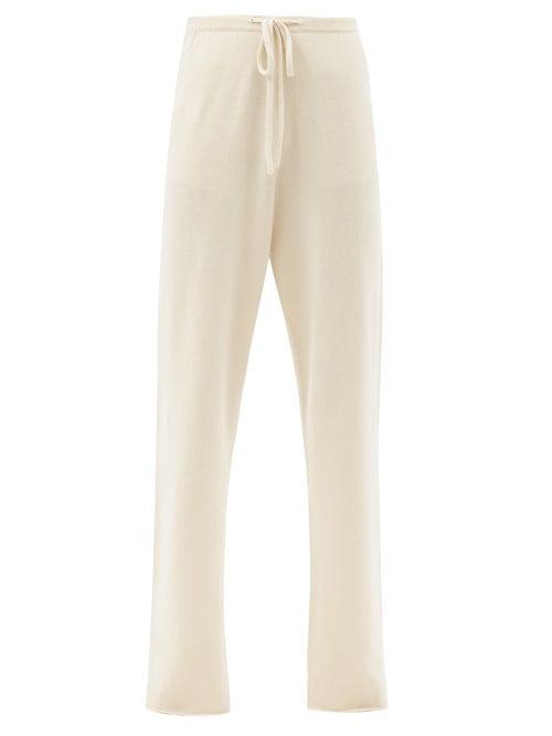 Matchesfashion.com Extreme Cashmere - Run Drawstring-waist Wide-leg Trousers - Womens - Cream