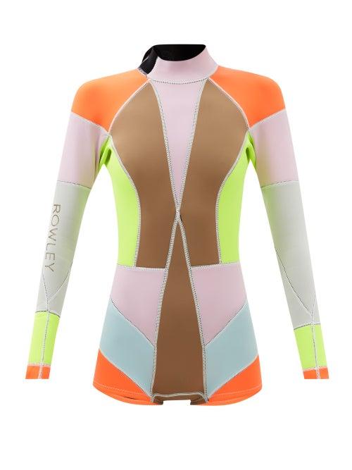 Cynthia Rowley - Colourblock 2mm Short Neoprene Wetsuit - Womens - Multi