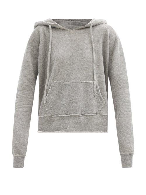 Matchesfashion.com Nili Lotan - Rayne Fleeceback Cotton-jersey Hooded Sweatshirt - Womens - Grey