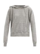 Matchesfashion.com Nili Lotan - Rayne Fleeceback Cotton-jersey Hooded Sweatshirt - Womens - Grey