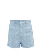Matchesfashion.com E. Tautz - Denim Workwear Shorts - Mens - Light Blue