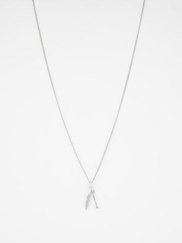 Emanuele Bicocchi - Feather And Arrow Sterling-silver Necklace - Mens - Silver