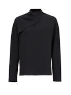 Matchesfashion.com The Row - Yoko Draped-panel Cady Top - Womens - Black