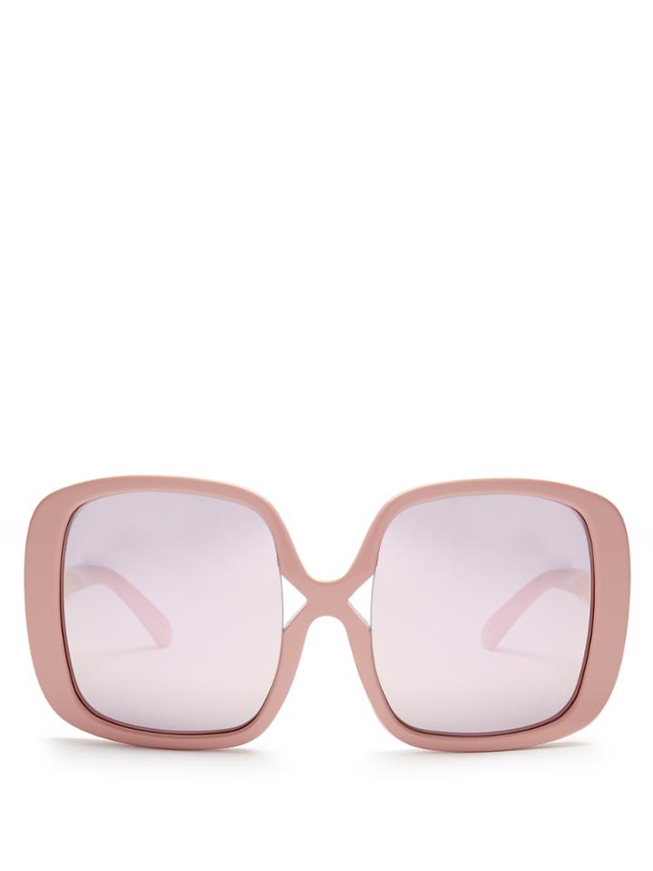 Karen Walker Eyewear Marques Oversized Mirrorred Sunglasses