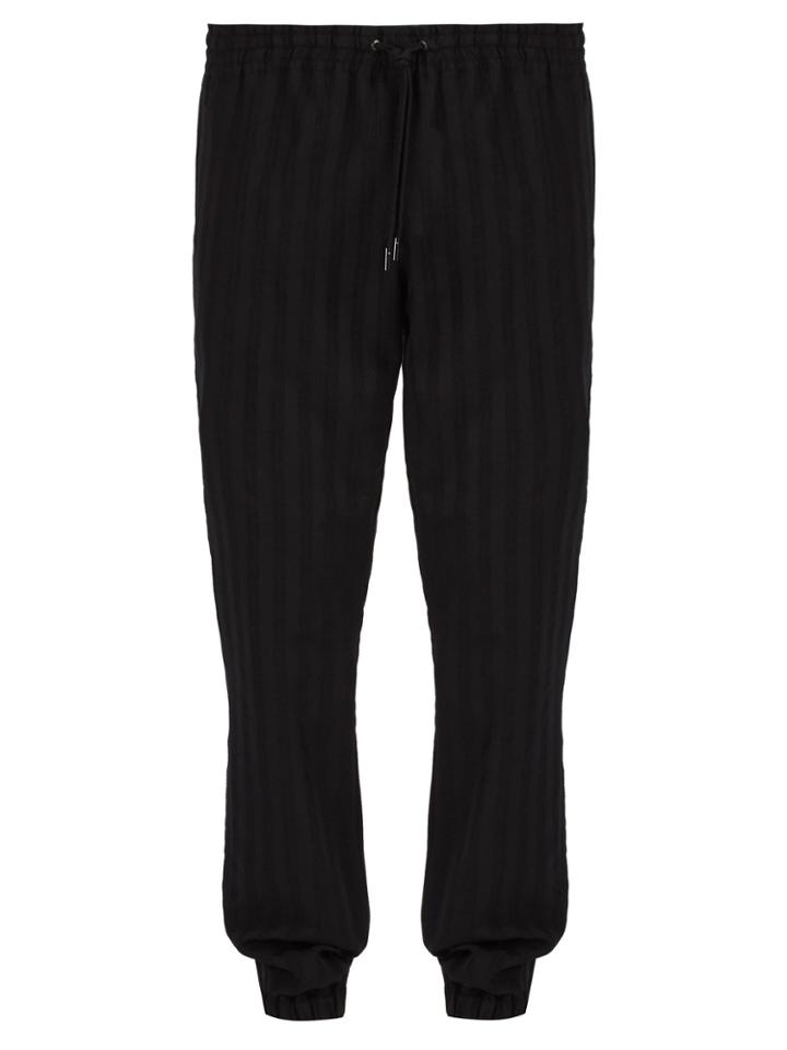 Saint Laurent Striped Wool Track Pants