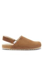 Castaer - Zazza Suede And Shearling Slingback Sandals - Mens - Brown