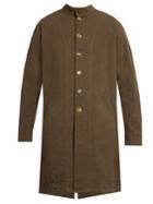 By Walid Sam Antique-linen Collarless Coat