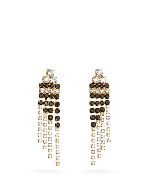 Matchesfashion.com Rosantica - Domino Crystal-embellished Drop Earrings - Womens - Crystal
