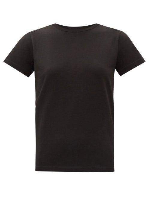 Matchesfashion.com Moncler - Logo-print Cotton-jersey T-shirt - Womens - Black