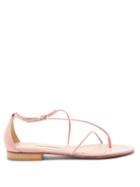 Matchesfashion.com Emme Parsons - String Leather Sandals - Womens - Pink