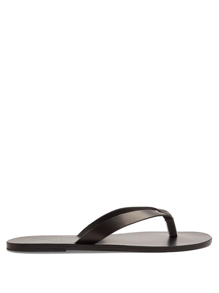 Ancient Greek Sandals Hero Leather Flip-flops