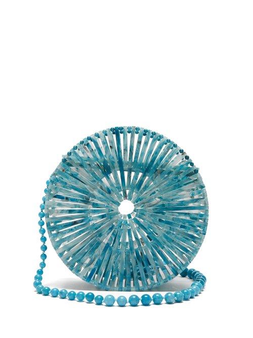 Matchesfashion.com Cult Gaia - Luna Acrylic Shoulder Bag - Womens - Blue