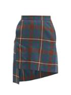 Matchesfashion.com Vivienne Westwood - Case Tartan Wool-twill Mini Skirt - Womens - Brown Multi