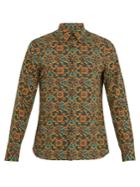 Prada Single-cuff Psychedelic-print Cotton Shirt