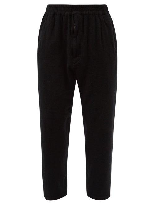 Undercover - Drawstring Wool Straight-leg Trousers - Mens - Black