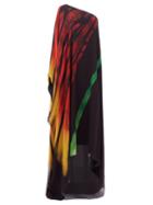 Matchesfashion.com Halpern - Brushstroke-print One-shoulder Crepe Kaftan - Womens - Black Print