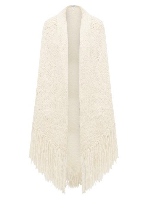 Matchesfashion.com Gabriela Hearst - Lauren Tasselled Cashmere Wrap - Womens - White