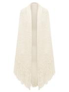 Matchesfashion.com Gabriela Hearst - Lauren Tasselled Cashmere Wrap - Womens - White