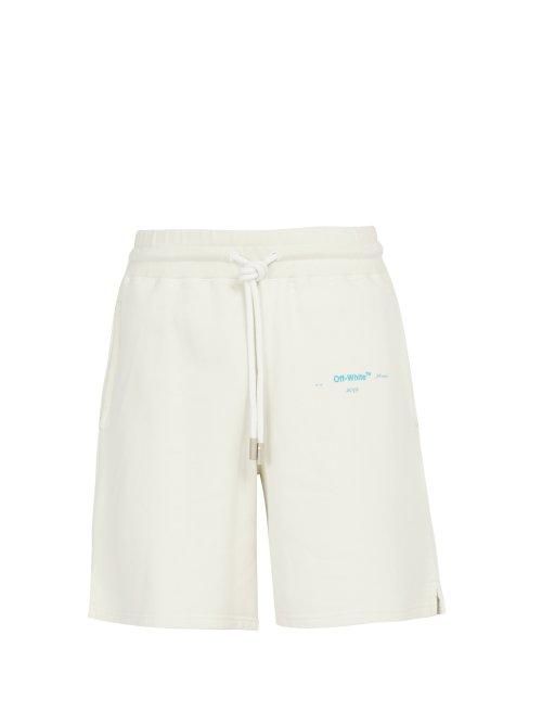 Matchesfashion.com Off-white - Gradient Print Cotton Jersey Shorts - Mens - White