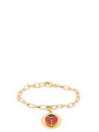 Matchesfashion.com Wilhelmina Garcia - Ladybird 18kt Gold-vermeil Charm Bracelet - Womens - Red Gold