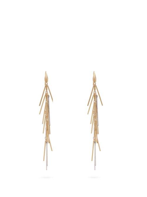 Matchesfashion.com Isabel Marant - Chain And Bar Drop Earrings - Womens - Gold