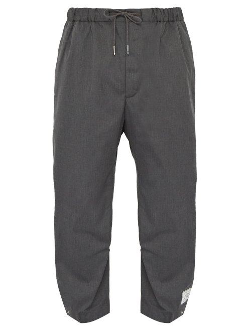 Matchesfashion.com Thom Browne - Drawstring Waist Adjustable Cuff Trousers - Mens - Grey
