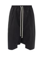 Rick Owens - Pods Organic-cotton Blend Shorts - Mens - Black