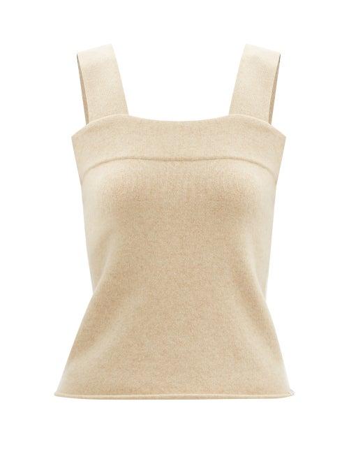 Matchesfashion.com Extreme Cashmere - No. 127 Cara Stretch-cashmere Top - Womens - Light Beige