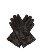 Matchesfashion.com Gucci - Palmistry Embroidered Leather Gloves - Mens - Black