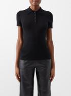 Nanushka - Hattie Merino Polo Shirt - Womens - Black