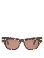 Bottega Veneta - Cat-eye Tortoiseshell-acetate Sunglasses - Womens - Brown