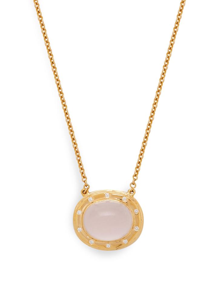 Susan Foster 18kt Gold, Diamond & Opal Necklace