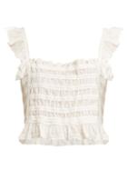 Matchesfashion.com Sir - Aurelie Cotton Cropped Top - Womens - Ivory