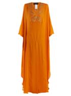 Dundas Embroidered Double Silk-georgette Gown