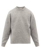 Matchesfashion.com Acne Studios - Kael Crew-neck Wool-blend Sweater - Mens - Grey