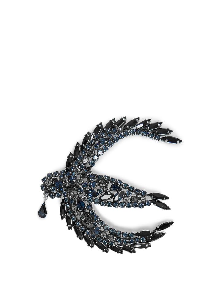 Sonia Rykiel Crystal-embellished Swallow Brooch