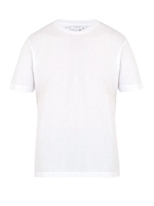 Matchesfashion.com Sunspel - Riviera Cotton Piqu T Shirt - Mens - White