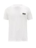 Matchesfashion.com Valentino - Vltn Logo-patch Cotton-jersey T-shirt - Mens - White