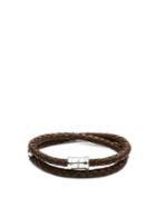 Matchesfashion.com Miansai - Casing Braided Leather Bracelet - Mens - Brown Multi