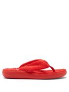 Ladies Shoes Ancient Greek Sandals - Charisma Terry Flip Flops - Womens - Red