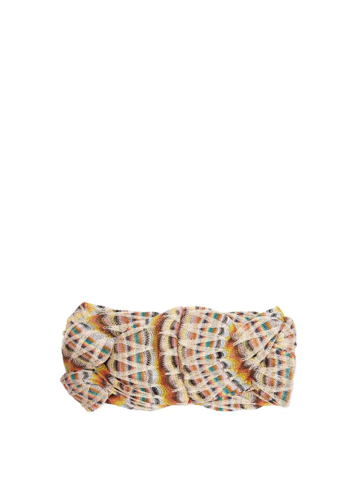 Missoni Braided Metallic Fine-knit Headband