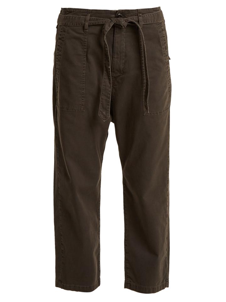 The Great The Convertible Low-rise Cotton-blend Trousers
