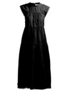Matchesfashion.com See By Chlo - Tiered Cotton Voile Maxi Dress - Womens - Black