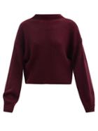Le Ore - Lodi Pointelle-knit Sweater - Womens - Dark Red