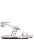 Valentino Dollybow Bow-embellished Velvet Sandals